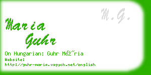 maria guhr business card